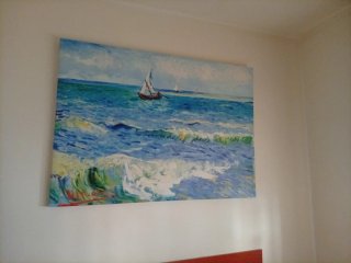 Cuadro Mar con Velero Estilo Van Gogh