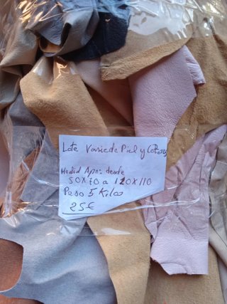 Lote de Piel Variada - Varios Colores. 25€.