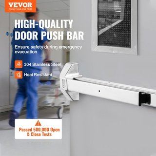 Barras de Empuje para Puertas, Barras de Pánico de Acero Inoxidable para Puertas de Salida, con Palanca Exterior y 3 Llaves, Dispositivo de Salida de Emergencia para Puertas de Metal y Madera, par...