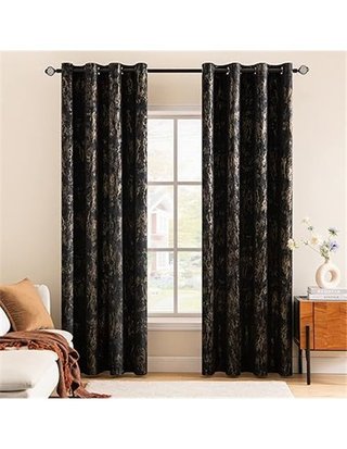 MIULEE 2 Piezas Cortinas Terciopelo 140 x 145 cm para Ventana Cortina Elegante con Ollaos Anti-Ruido para Salón Habitación