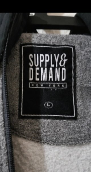 Chaqueta Sudadera Gris y Negra