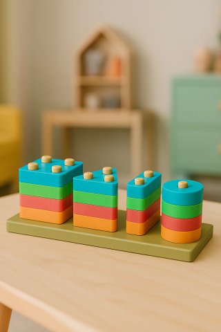 Juego apilamiento Montessori colores