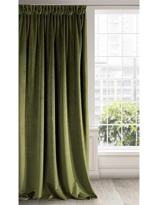 Eurofirany Ria Cortina Opaca Terciopelo 140 x 270 cm con Cinta de Cortina - 1 Unidad - Panel - Suave - Clásico - Elegante - Salón