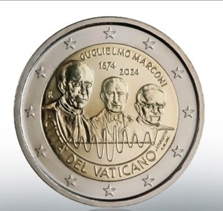 MONEDA 2 EURO VATICANO MARCONI 2024