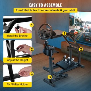 G29, G27 y G25 Soporte para Volante de Simulador de Carreras Soporte para Volante de Simulador de Carreras GT, Soporte para Volante y Pedales no Incluidos
