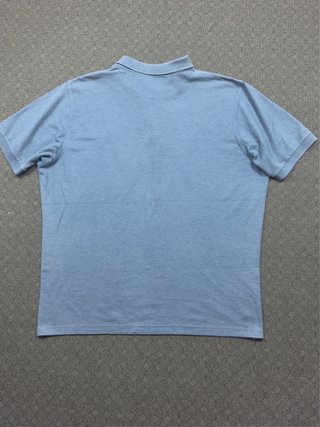 Polo Lacoste azul manga corta vintage