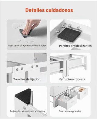 Soporte Lavadora/Secadora Vevor con Cajón