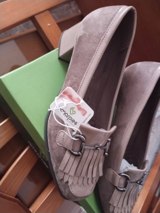 Zapatos Amarpies Beige/Gris Mujer