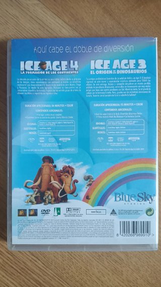 Pack 2 Películas Ice Age DVD (Español) 3-4