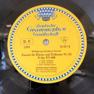Mozart/Haas Concerti KV 449 & 488 LP 33 Giri