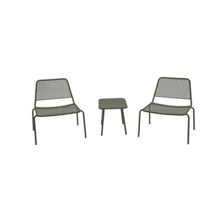 Set Terraza Sakura Mesa + 2 Sillas Caqui