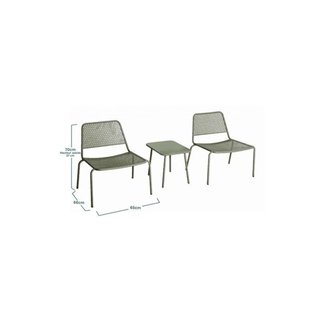 Set Terraza Sakura Mesa + 2 Sillas Caqui