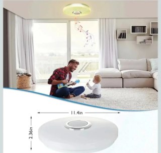 Lámpara LED Techo con Altavoz y Mando