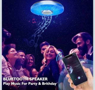 Lámpara LED Techo con Altavoz y Mando