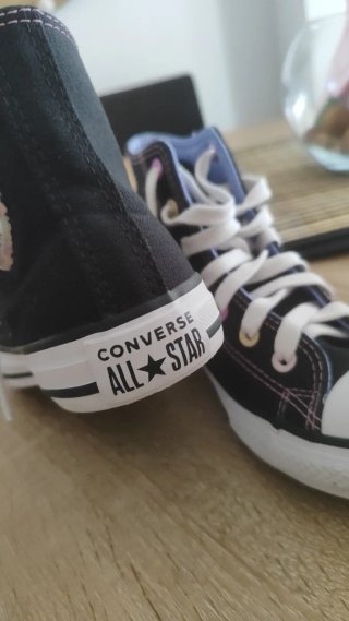 Converse All Stars Negras Multicolor Talla X