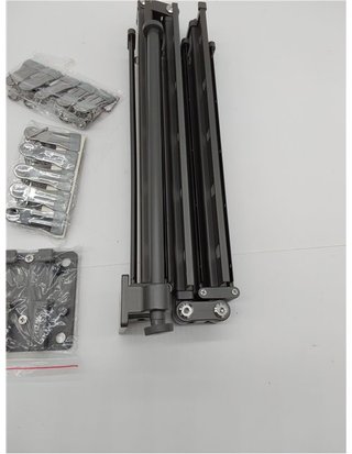 Hggzeg Tendedero de Ropa montado en la Pared - Estante retráctil con Ganchos - Giratorio de 360° - Triple - Plegable - para balcón - l