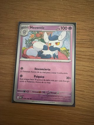 Pack 3 Cartas Pokémon Espurr y Meowstic