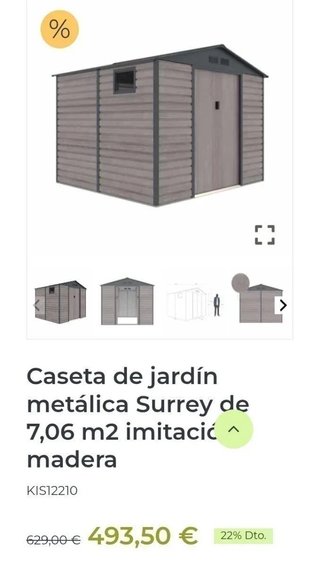 Caseta de jardín metálica Surrey de 7.06 m²