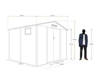Caseta de jardín metálica Surrey de 7.06 m²