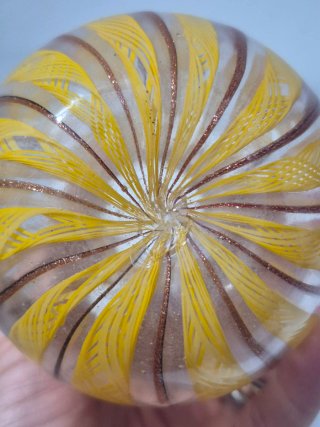 Vaso Boccetta Vetro murano Giallo