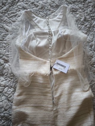 Vestido Sílvia Navarro Beige/Oro Talla 38