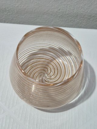 Boccetta in vetro di Murano dorata