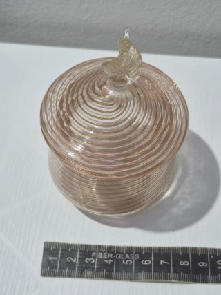 Boccetta in vetro di Murano dorata