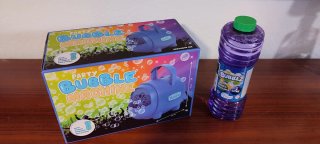 Máquina de burbujas para fiestas + Solución