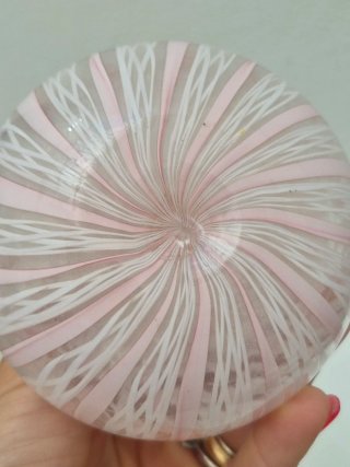 Vaso Murano Vetro Rosa Trasparente