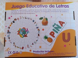 Juego Educativo Letras Madera +3 Años