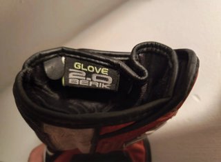 Guantes de moto Berik rojos y blancos