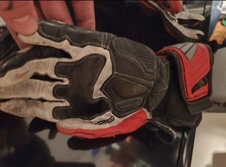 Guantes de moto Berik rojos y blancos