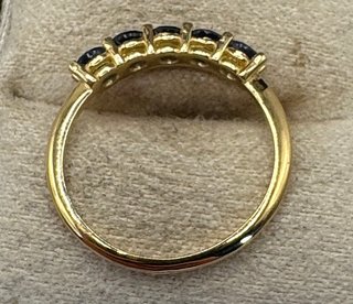 Anillo Oro 18kt Zafiros Azules