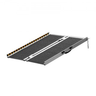 Rampa de Silla de Ruedas Portátil, Capacidad de 362.9 kg 61 cm, Rampa de Umbral Plegable de Aluminio Antideslizante, Rampa Plegable para Scooter de Movilidad, Rampa para Silla de Ruedas, Rampa par...