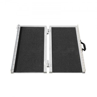 Rampa de Silla de Ruedas Portátil, Capacidad de 362.9 kg 61 cm, Rampa de Umbral Plegable de Aluminio Antideslizante, Rampa Plegable para Scooter de Movilidad, Rampa para Silla de Ruedas, Rampa par...
