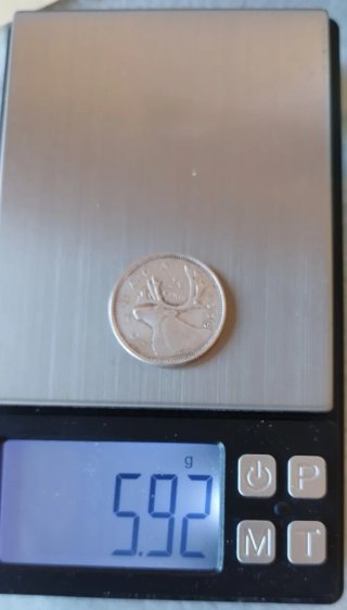 Moneta da 25 centesimi in argento Canada 1968