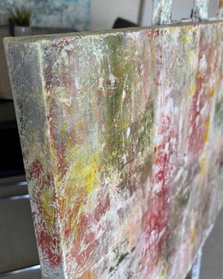 Cuadro abstracto pintado a mano.