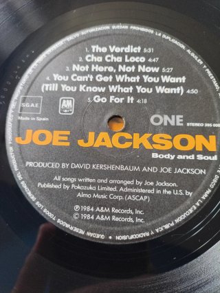 LP Joe Jackson Body And Soul