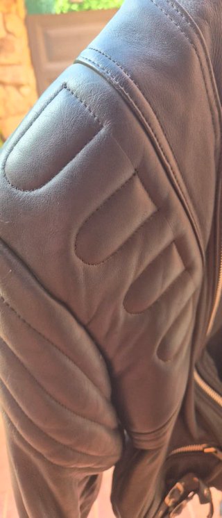 Chaqueta de cuero  (AMI London) para moto hombre