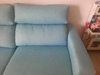 Sofá Cama Italiano Tela Azul