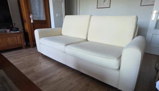 Sofá de tela Beig