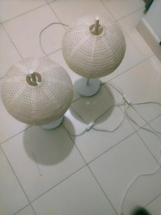 Lámparas de mesa esféricas (2 unidades)