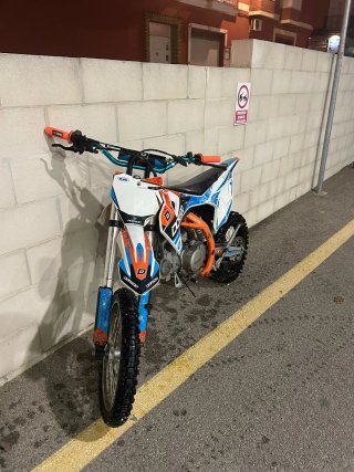 Pitbike 140cc Motocross Naranja/Blanco