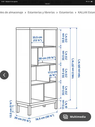 Estantería IKEA KALLAX color marrón rojizo/burdeos