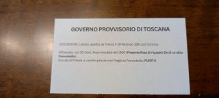 Storia postale Toscana - Francobollo 20 Cent