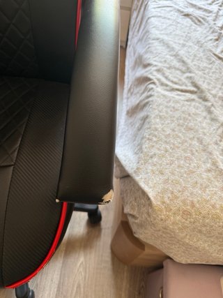Silla gamer escritorio negra y roja