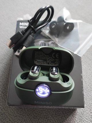 Auriculares Bluetooth Miniso - Novos - Verde