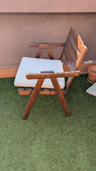 4 sillas de madera para terraza
