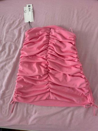 Falda corta rosa XS