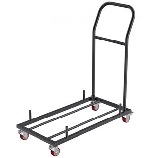 Carro para Sillas Plegables, Carro Comercial de Hierro con Capacidad para 12 Sillas, Carro de Estante para Sillas Plegables con 4 Ruedas, Carro de Transporte y Almacenamiento para Sillas de Plásti...